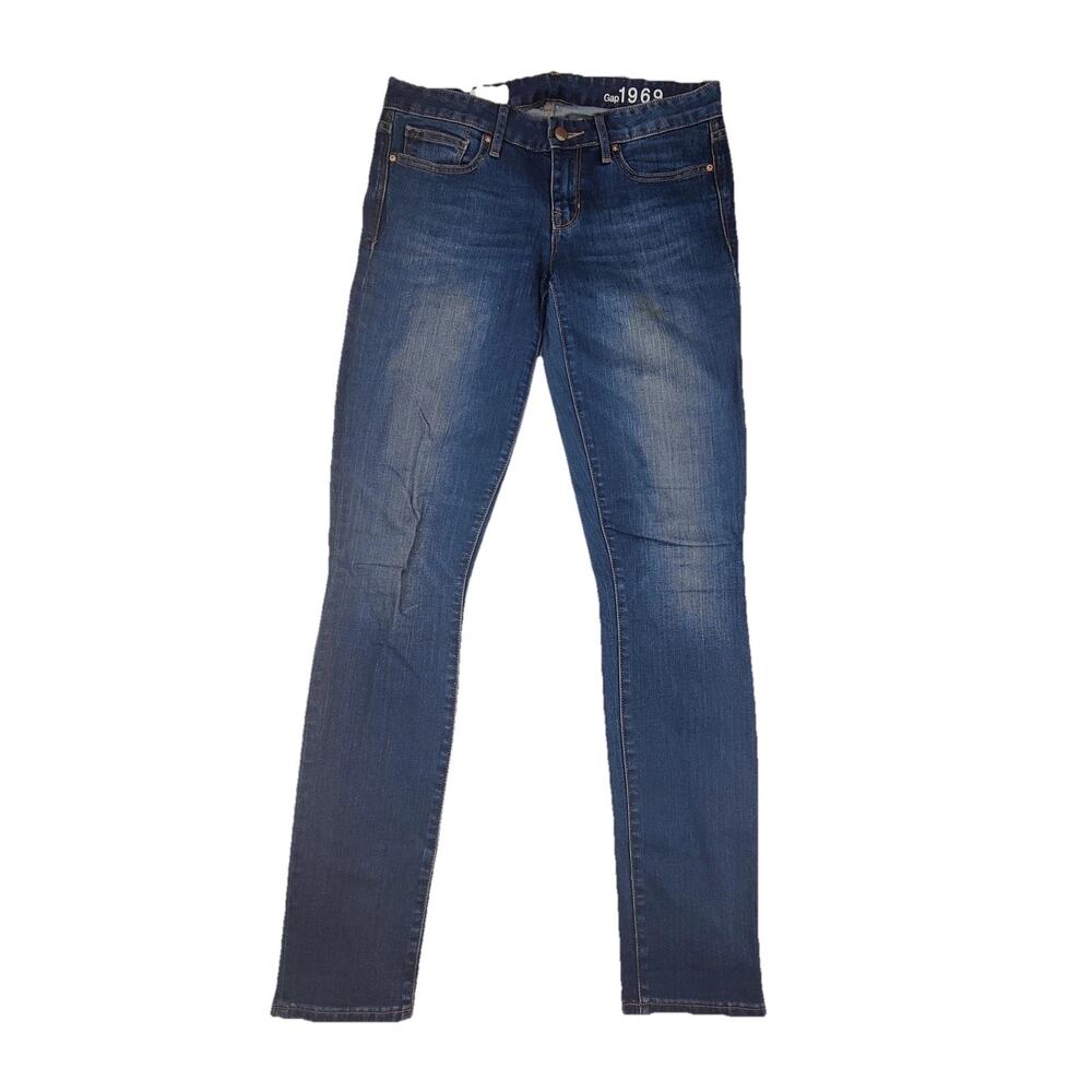 Gap 1969 Always Skinny Jeans Womens 27L Blue Medium Wash Stretch Denim 27x32